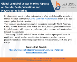 Global Lentiviral Vector Market: Trends, Deals, Players
