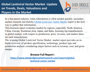 Global Lentiviral Vector Market Report: Trends & Analysis