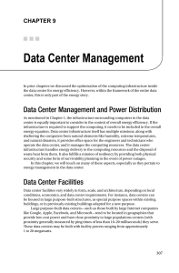 Data Center Management: Power & Efficiency | Chapter 9