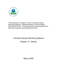 Salinity Monitoring in Estuaries: A Volunteer's Guide