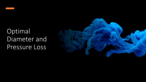 Fluid Flow in Pipes: Diameter & Pressure Loss Analysis