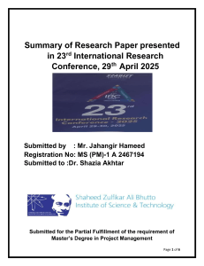 Leadership for Innovation: Conference Paper Summary