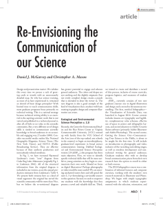 Re-Envisioning Science Communication: Design & Engagement