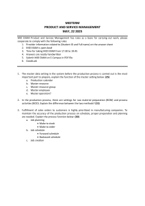 Product & Service Management Midterm Exam