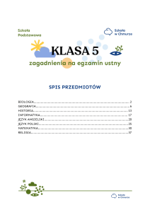 Przygotowanie do egzaminu klasa 5: Biologia, Geografia, Historia i inne