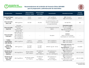 Gu&iacute;as de Preparaci&oacute;n y Administraci&oacute;n de Electrolitos