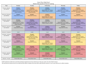Desert Pines High School Remote Learning Daily Agenda