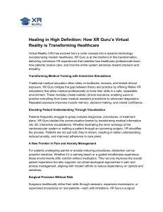 VR in Healthcare: XR Guru's Virtual Reality Transformation