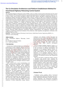 CHPC Co-Simulation Architecture & Platform for Intelligent Highways