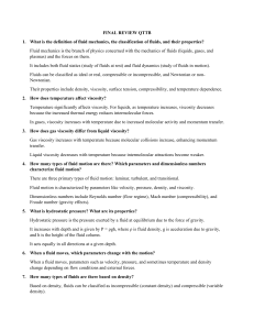 Fluid Mechanics Review Questions
