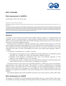 Risk Assessment in HAZOPs: A Simplified LOPA Approach