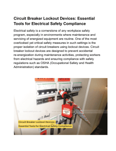 Circuit Breaker Lockout Devices: Electrical Safety Compliance