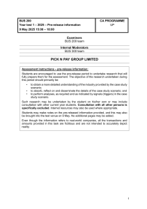 Pick n Pay Franchise Dispute: BUS 200 Pre-Release Info