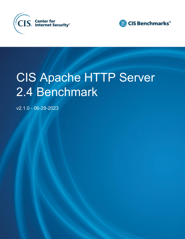 CIS Apache HTTP Server 2.4 Security Benchmark